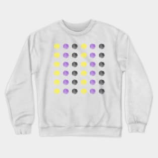 Watercolor Dots - nonbinary pride Crewneck Sweatshirt